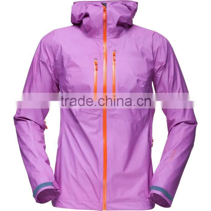 Fashion design outdoor waterproof hooded jacket women