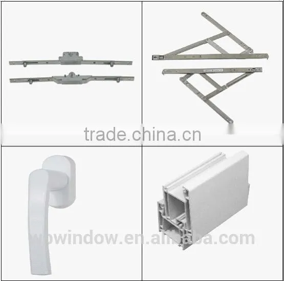 Graceful pvc casement window with blinds inside design,shutter window