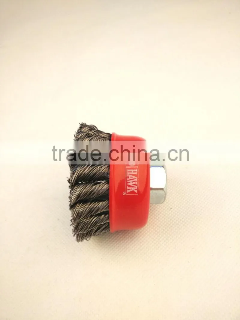 knotted cup brushes, diameter 80mm or 3 1/5"