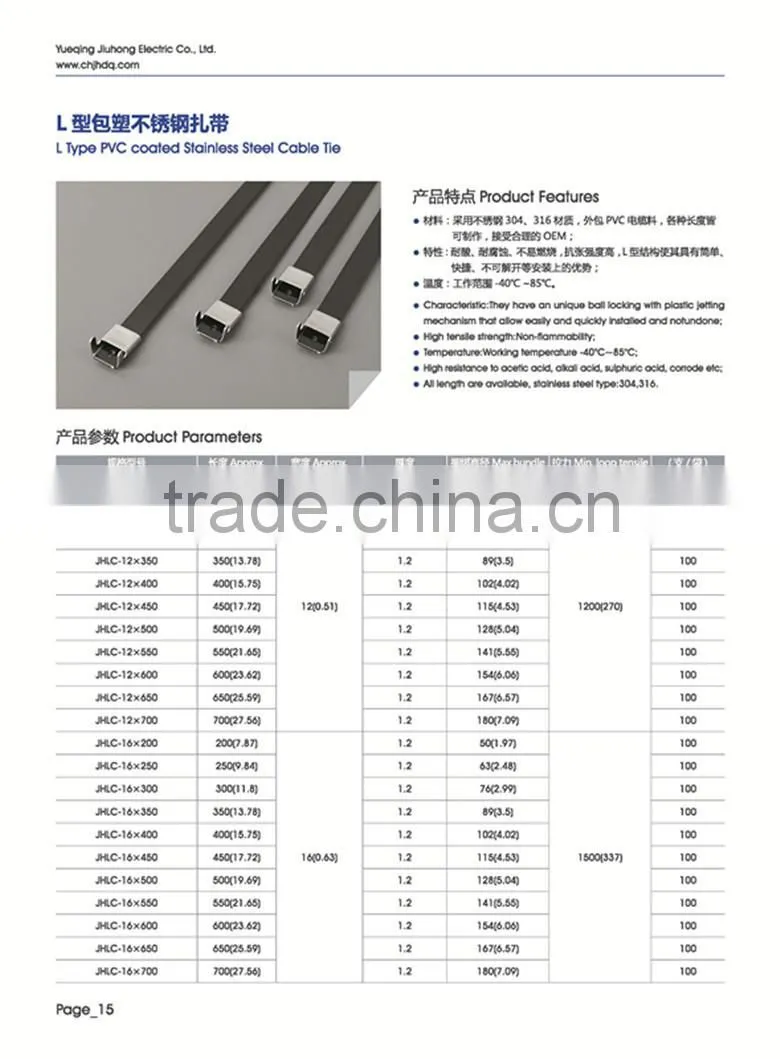 SS316 Black Coated Stainless Steel Wing Seals Cable Ties