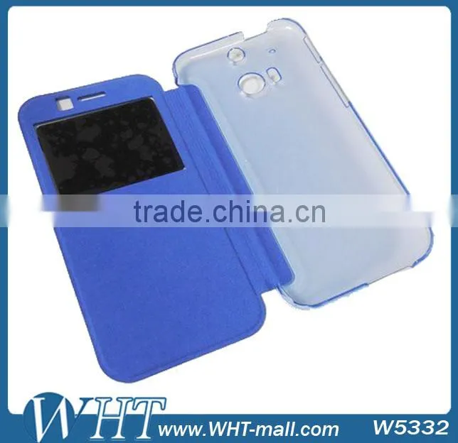 Factory Wholesale Phone Case for HTC M8 One 2 Leather Case Cover