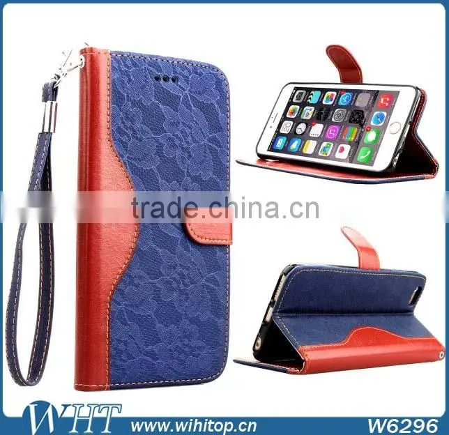 Magnetic Phone Case for iPhone 6 Plus 5.5", Folio Stand Leather Case for iPhone 6 Plus with Answer Calls Hole