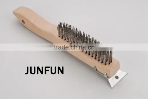 shoe handle wire scratch brush with scapter