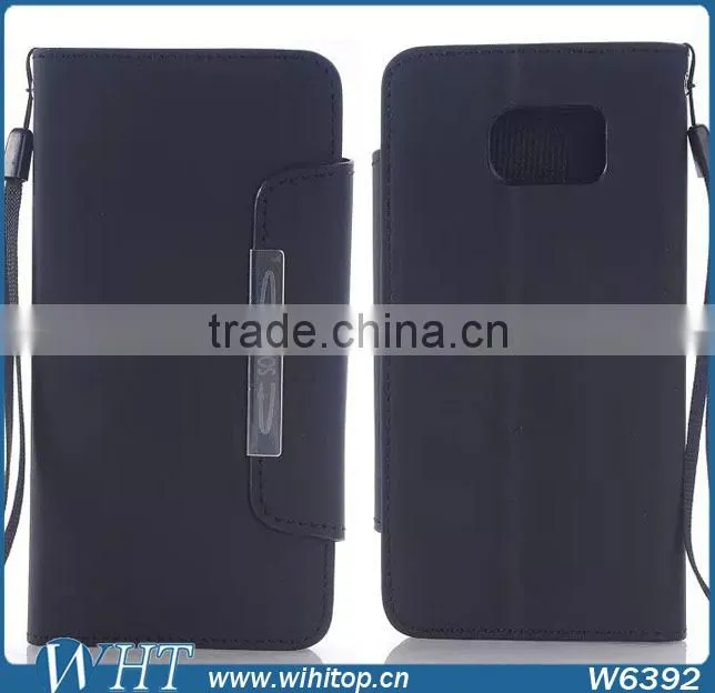 Scrub Hand Wallet Leather Case With Card Slot For Samsung Galaxy S6