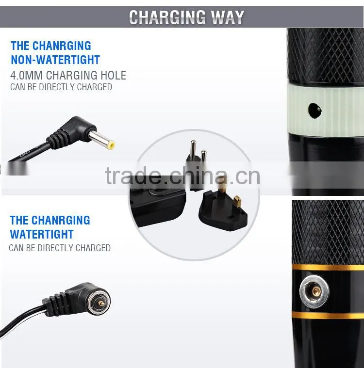 cheap high power long distance aluminum portable The Middle East LED rechargeable flashlight torch - JD104 Keen