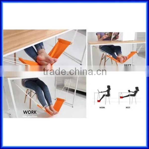 Mutifuntinal use foot rest desk hammock/mini portable desk hammock/office adjustable desk hammock