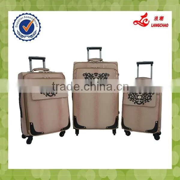 2015 Newest Carve Patterns Hot Sale Leather Luggage