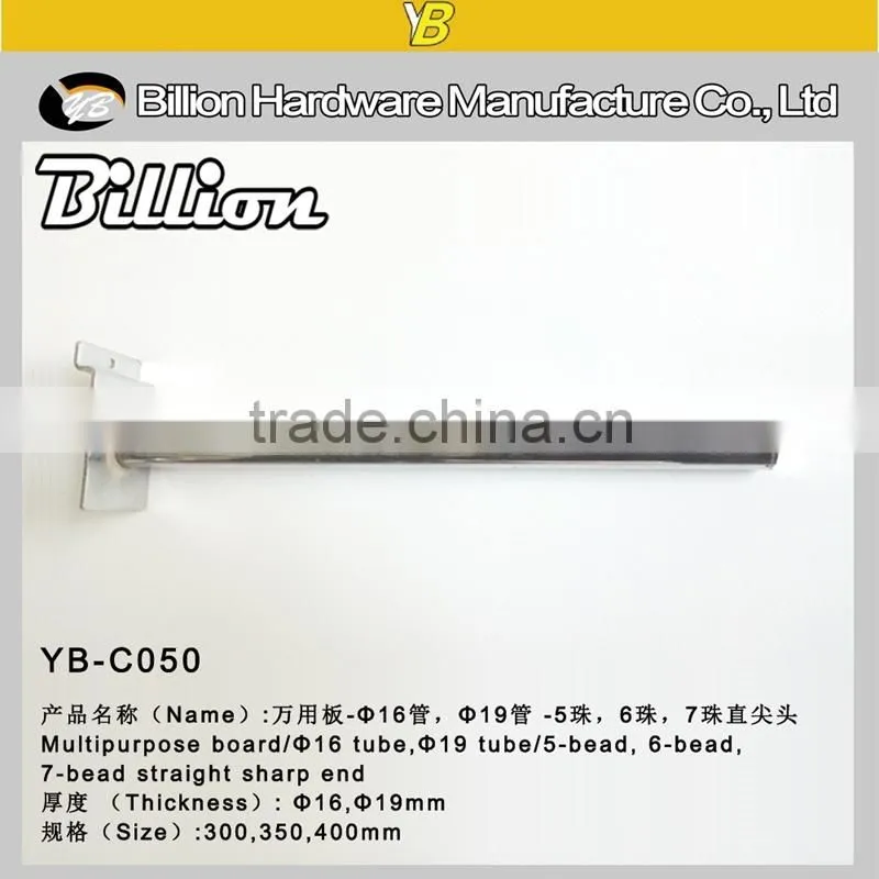 Hot sales hanging hooks with 6 balls slatwall arm straight hooks