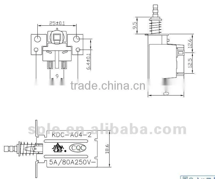 TV push power Switch KDC-A04