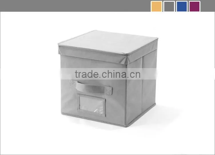 NON-WOVEN CUBE WITH ATTACED COVER/NON-WOVEN STORAGE BOX WITH ATTACED COVER