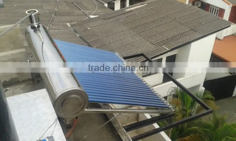 2016 High quality vacuum tube type solar geyser systems with tank capacity of 100 lit(Manufacturer)