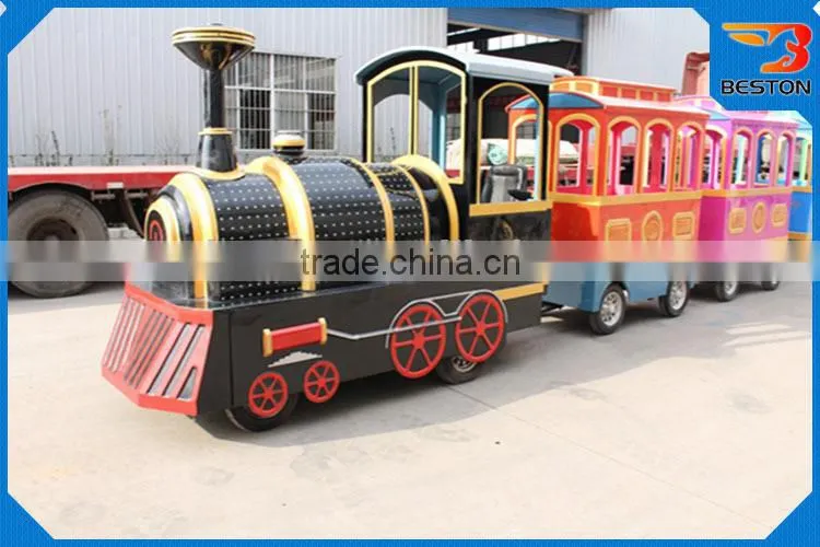 Wonderful amusement park electric trains backyard train used trackless train for sale