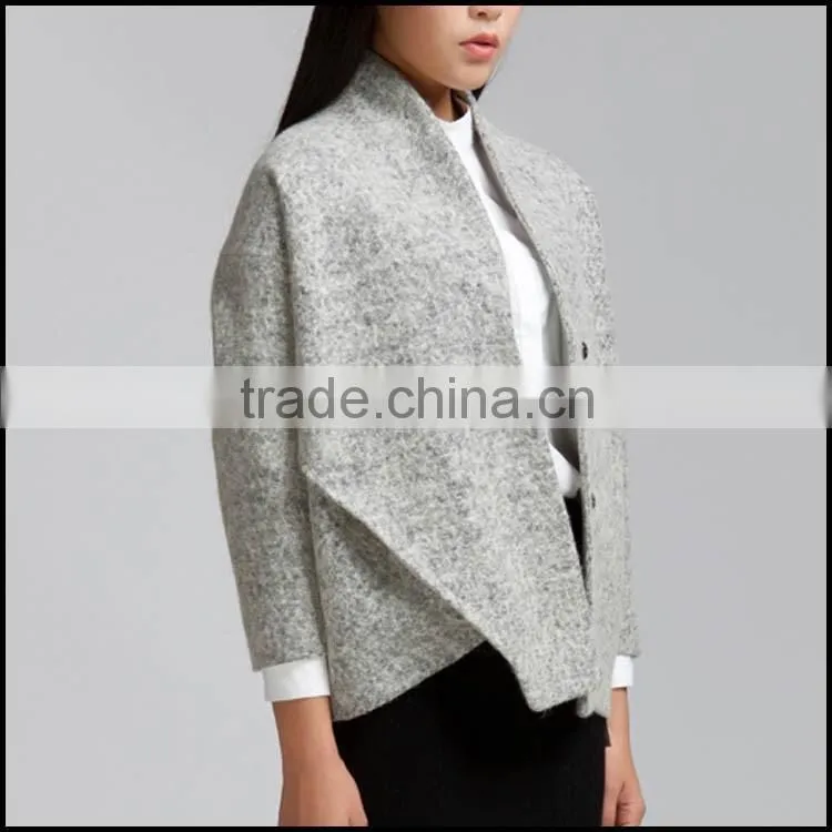 Oem Wholesale Cheap Custom Fashion Women Coat No Zipper Hoodie Parka Overcoat Jacket
