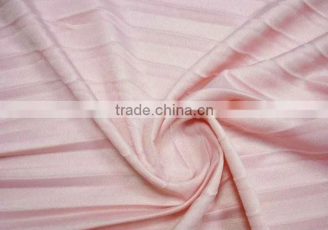 waterproof warp stretch polyamide spandex Plain dyed Jacquard pink color knitted fabric for swimwear/ lingerie