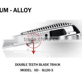 tool cutter Auto Retractable Safety 18mm Snap Off Blade Aluminium Alloy Screw-lock utility knife