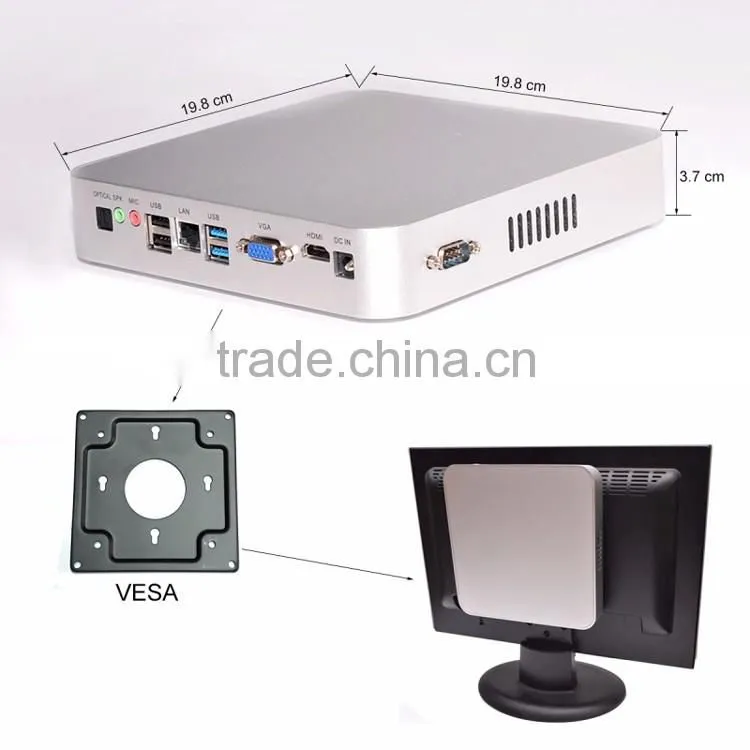 2016 new fanless mini computer low power with windows10 Intel N3150 HD mini pc 1080p 1LAN 1 HDMI RAM 8GB 8GB SSD 500GB HDD