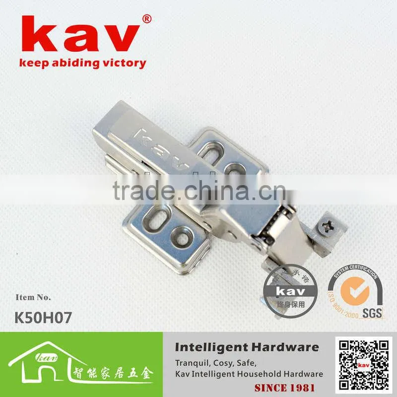 Aluminum frame clip on soft close door hinge