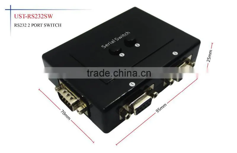 Serial port manual Share switch 2 Port RS232 Switch for printer and scanner business