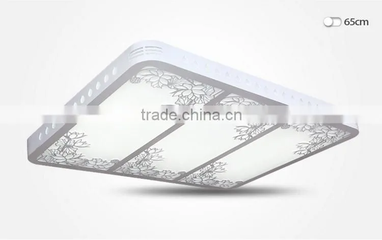Wooden Modern LED Ceiling Lights 32W Living-room Suede Ceiling Lamps