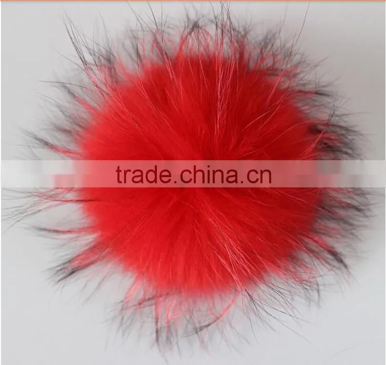 Fluffy Raccoon Fur Pom Poms / Hat Accessories / Fur Pompons