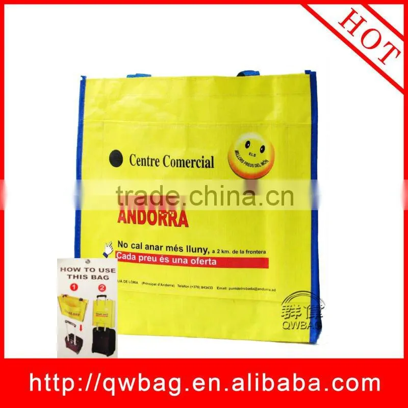2014 the beautiful water-proof pp woven shopping bag