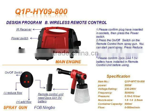 800W HVLP spray gun