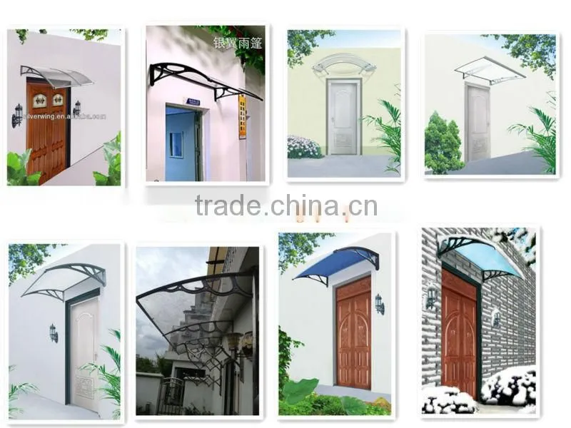 Outdoor diy polycarbonate pastic cheap awnings
