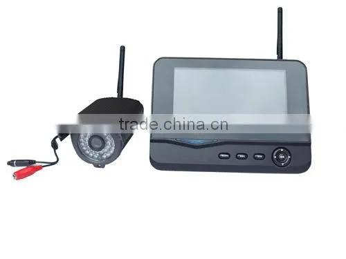 7 inch TFT LCD digital wireless 4CH DVR security system video baby monitor