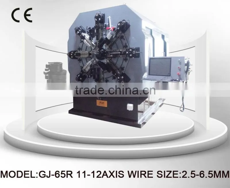 GJ-60R 12 axis camless wire rotating spring machine
