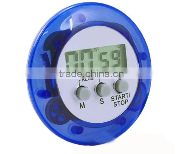Round Shape Digital Kitchen Countdown Timer for school,laboratory,timing with LCD display