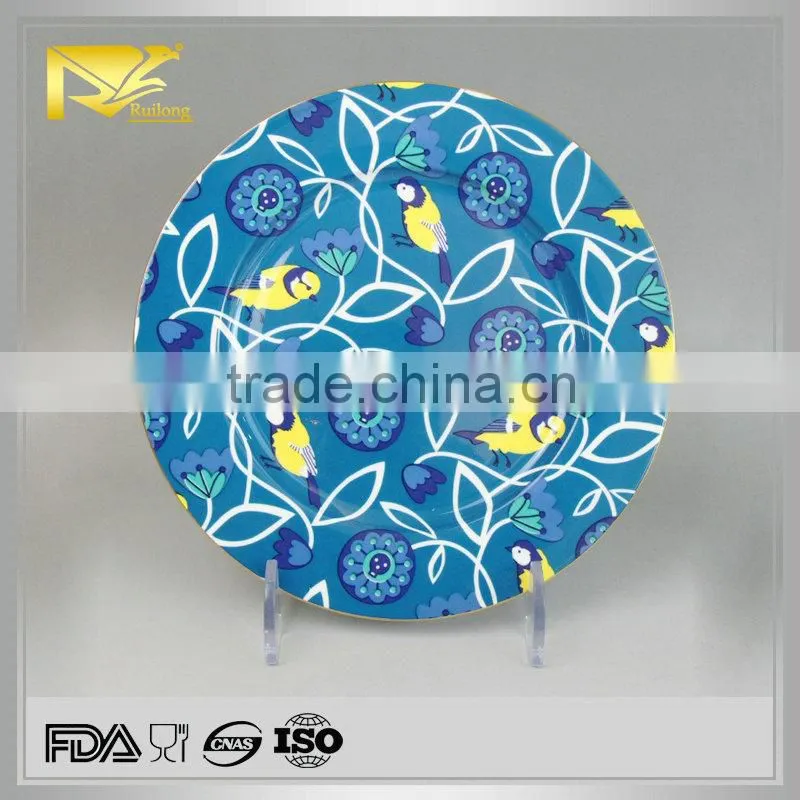 china supplier decal dinner plate, ceramic plate, decorative plate