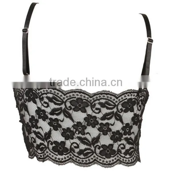 High quality lace bralette,Sexy Deep V Full Lace Camisole
