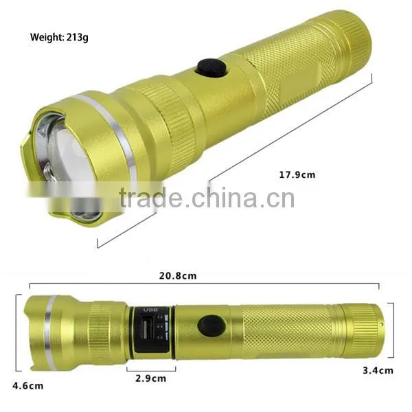 10W c-ree led Rechargeable Torch Light USB Rechargeable Flashlight Long Distance