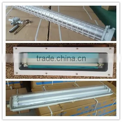 High quality low price china lead manufacturer T8 tube fixture IP65 2x18w explosion proof fluorescent luminaire