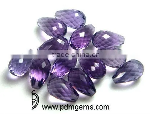 Amethyst Teardrop Cut Faceted Lot For Silver Pendant From Wholesaler