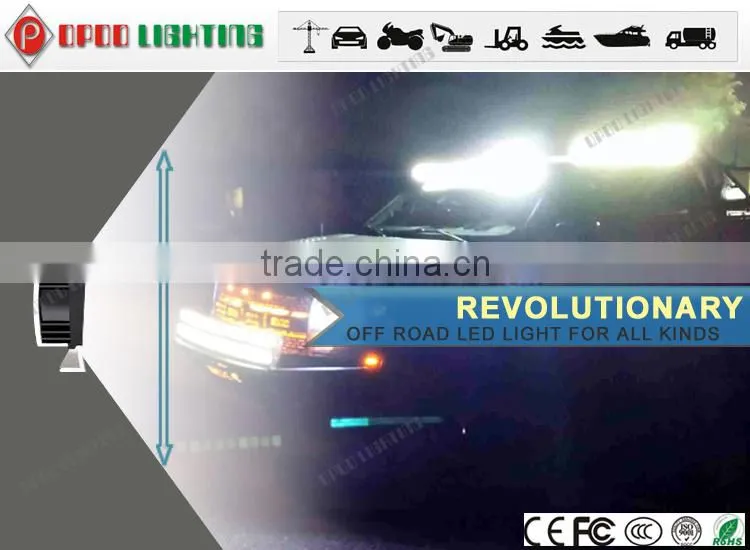Single row led bar light, Jeep 4x4 250W 52 inch curved led bar light