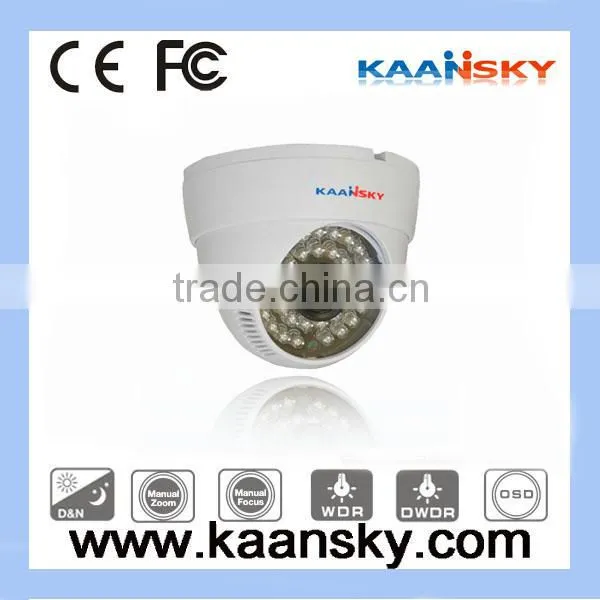 420TVL IR Plastic Dome Camera 3.6mm Lens 20M IR Distance Indoor Dome IR Camera