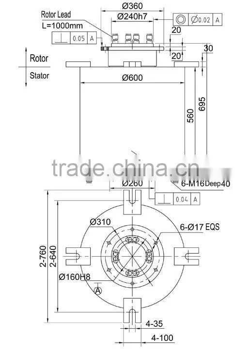 Special Slip Ring rotary joint : Center Collector Rings