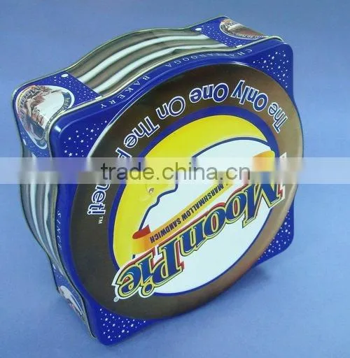 Cute irregular packing tin box for cookies