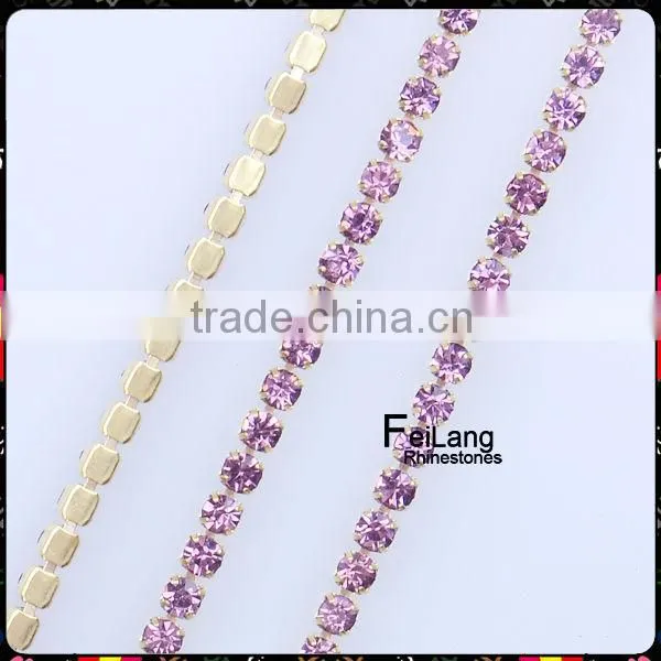 Small size rhinestone cup chain for soldering cadena cristal