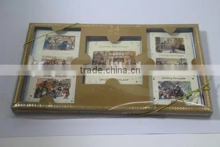 Foil card, greeting card in the paper box, fancy card