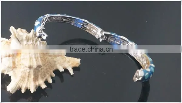 Fashionable Hot Selling Evil Eye Rhinestone Hand Alloy Women's Metal Bangle
