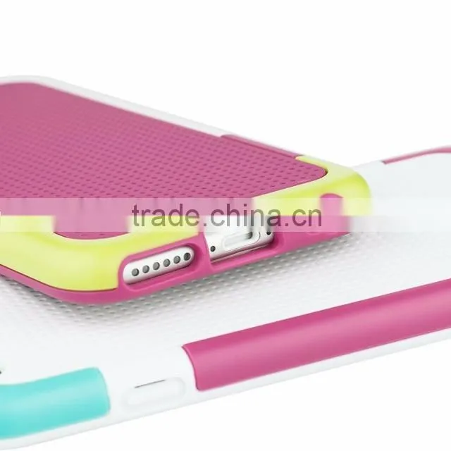 New Style Colorful Hybrid case for iphone6 6s Contrast Color PC + TPU back cover case For iphone 6 6S