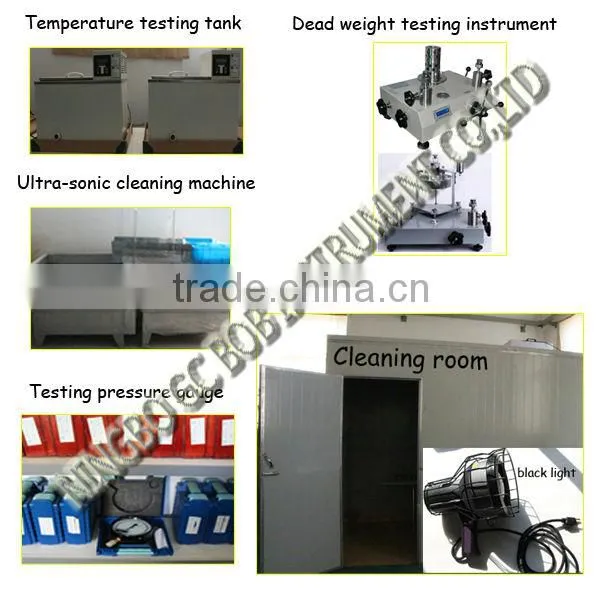 High quality 4 inch all stainless steel oil filled manometer