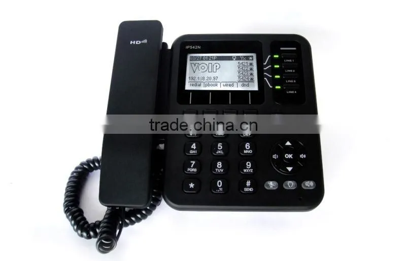 IP542N WIFI ip phone/sip wireless phone with POE/sip door phone business voip