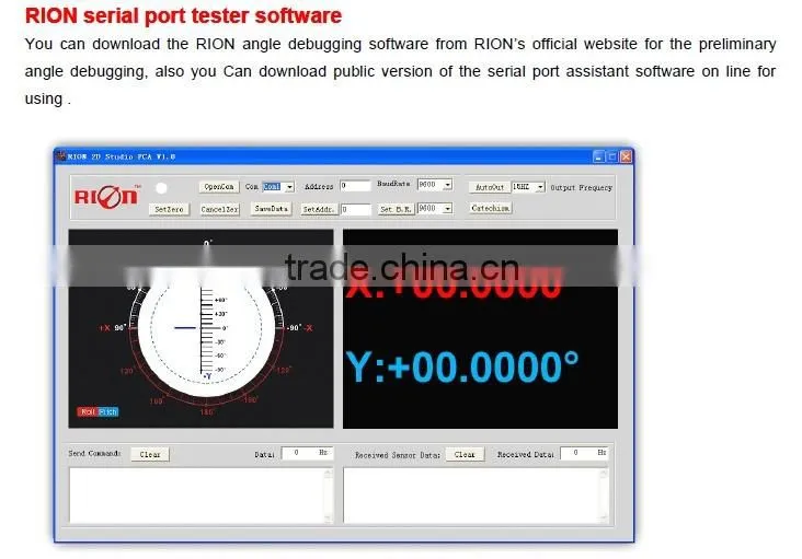 ACA2000 High Precision Digital Inclinometer Sensor With Full Temperature Compensation And Very Fast Transmission Speed