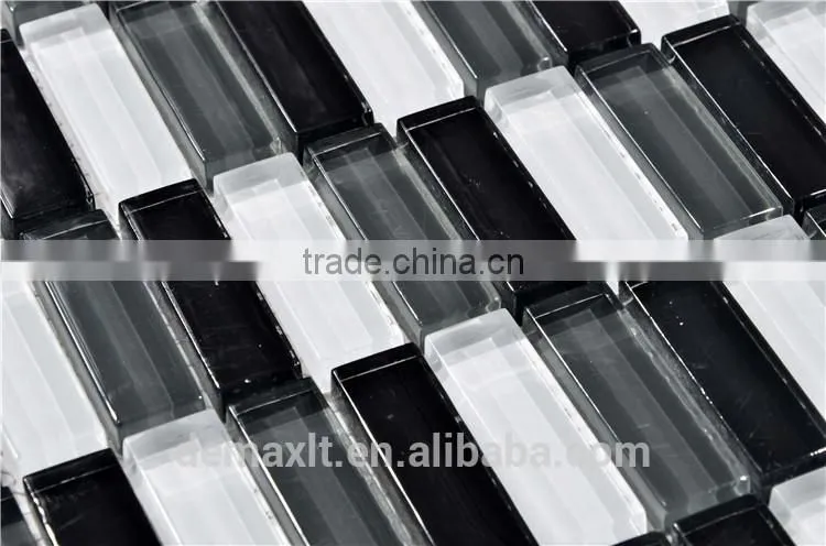 DBDMC cheap black irregular crystal glass mosaic for swiming pool