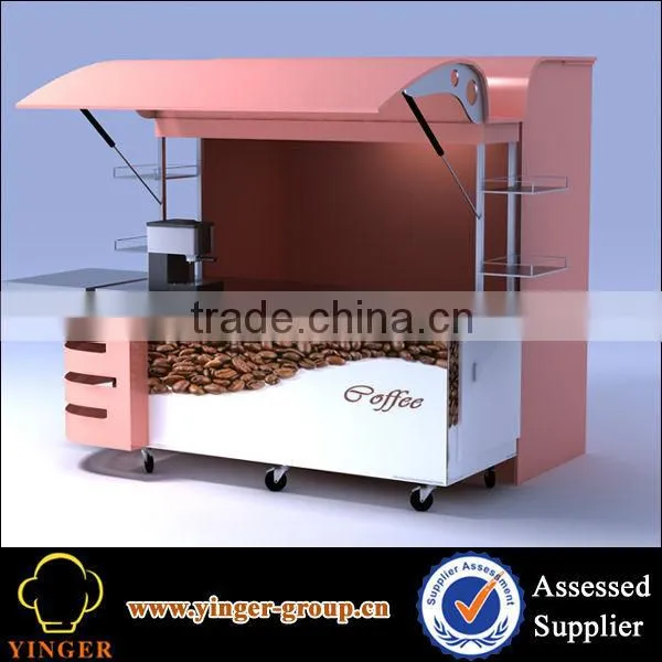 Customized Mobile Outdoor Street Vending Trailer/ Outdoor Retail Kiosks Coffee Cart Design