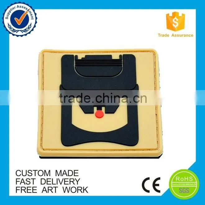 2016 skull shape cheap custom fashion pvc patch