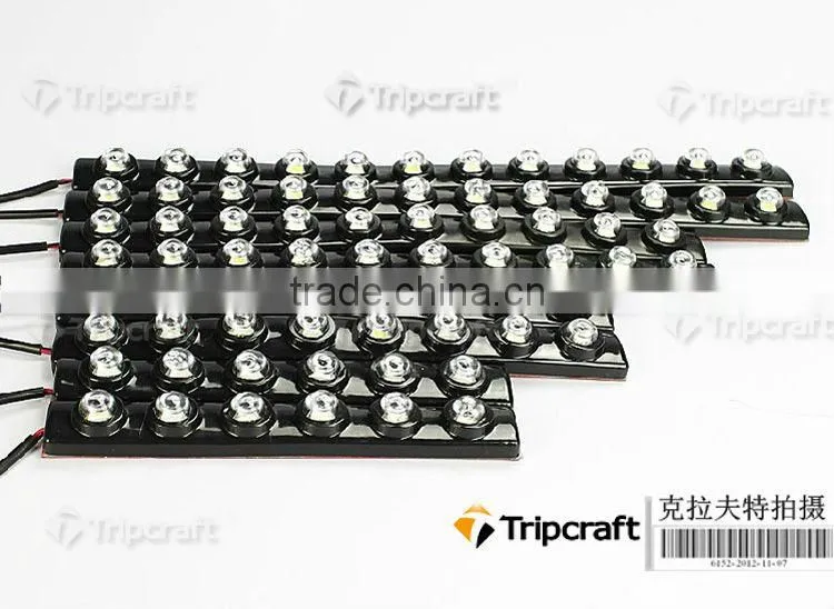 New 2X Car DIY 6 LED DRL Daytime Running Light Lamp Bar Soft Head Car Light Super White